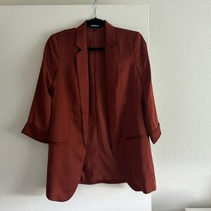 Express burnt orange boyfriend blazer